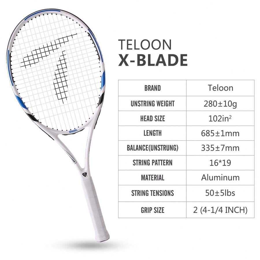 Teloon Teloon Adult Beginner Tennis Racket - 27 Inch Beginner Tennis ...