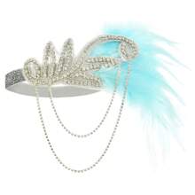 1條孔雀羽毛頭帶,適用於化裝舞會、嘉年華和舞蹈派對 - 彩色 - 查看 13