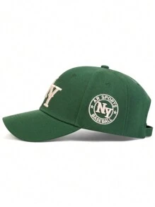 AR 1 件男士紐約字母刺繡棒球帽，時尚防曬休閒帽，適用於春秋旅行、海邊派對、街頭