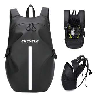 CHCYCLE حقيبة ظهر دراجة نارية عاكسة للضوء، مقاومة للماء وسعة كبيرة لركوب الدراجات