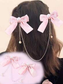 1 Pieza Diadema De Princesa Para Niños Con Decoración De Perlas Y Borlas, Para Niñas De Fiesta De Vestirse, Accesorio Para El Cabello