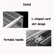 1pc Transparent Acrylic Makeup Organizer Storage Box With Drawers For Dressing Table, Lipstick Holder,For Holiday Beach, Bathroom Collection, Bedroom Collection, Large Capacity,Makeup Bag,Travel Essential - Clear - View 5