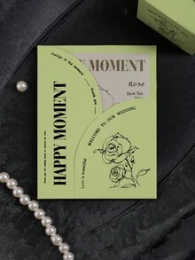 2入/10入/組婚禮派對禮物糖果餅乾包裝袋/盒子帶絲帶（包括賀卡、盒子和禮品袋） - 青碧色 - 查看 7