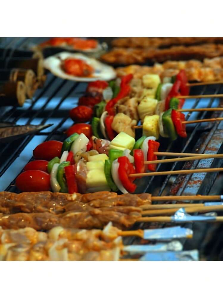 DecorRack Spiedini in bambù naturale, per barbecue, grigliate