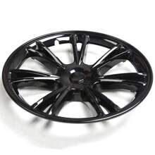 4PCS Wheel Covers For 2020-2023 Tesla Y 19-Inch ABS Hubcap Rim Protectors Whirlwind-Shaped Wheel Trim Covers By IKON MOTORSPORTS. - Gaya Arakhnida - Hitam Mengkilap - View 4