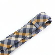 1 pieza Corbata delgada formal de negocios para hombres a cuadros y rayas de 6 cm, adecuada para el trabajo, uso diario, bodas y fiestas