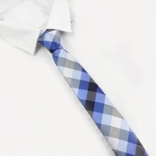 1 pieza Corbata delgada formal de negocios para hombres a cuadros y rayas de 6 cm, adecuada para el trabajo, uso diario, bodas y fiestas
