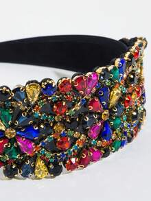 Royal 1pc Gorgeous Wide Baroque Vintage Headband - Multicolor - View 3