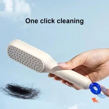 1pc Anti-Tangling Scalp Cleaning Hair Comb, Prevent Static & Smooth Hair, Home Use - Pink - View 3