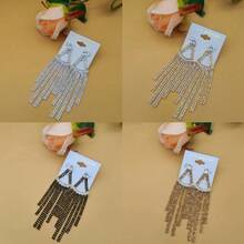 2024 Hàng mới đến Đúng mốt Kịch Sang trọng Giường đôi Máy khoan Pha lê & Đầy màu sắc Tua Hoa tai Đối với phụ nữ Đối với Linh hoạt Buổi tiệc , Yến tiệc Tai Đồ trang trí - Nhiều màu - Xem 10