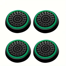 4pcs Replacement Silicone Analog Controller Joystick Thumb Stick Grips Caps Cover Compatible With PS4 PS3 PS2 One/360 Game Controller - Black - View 8