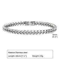 1 Stück minimalistisches Edelstahl Panzerkette Armband, Silber/Gold/Schwarz, modisches Geschenk für den besten Freund des Mannes