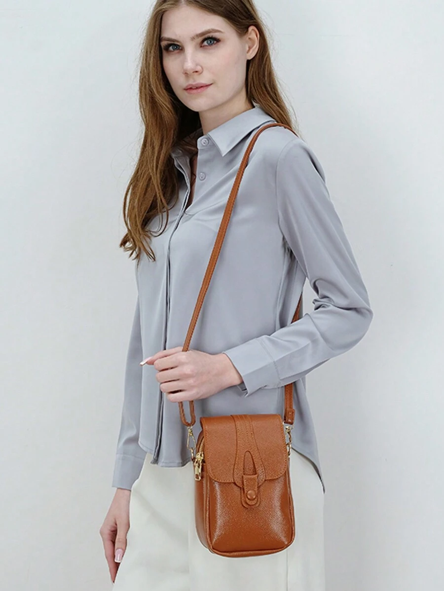 Women's Bag 2022 New Fashion Purse Korean Version Of The Simple Solid Color Long Mini Shoulder Oblique Mobile Phone Bag Women's Oblique Shoulder Bag