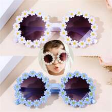 6pcs Cute Kids Glasses Parent Sun Child Frosted Glasses New 3-8 Year Old Baby Decorative Glasses Kids Glasses