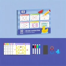 Educational Toys For Kids: Control The Pen Training Kindergarten Babies - Erase & Write With Step Control Pen! Back-To-School Gift Homecoming Season Gift - Multicolor - View 5