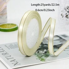 1 Roll 25 Yards, 0.6cm Phnom Penh Ribbon Wedding Candy Box Ribbon Gift Wrap Ribbon Ribbon Hand-Made D Iy Decorative Tape - 0.6cm - View 9