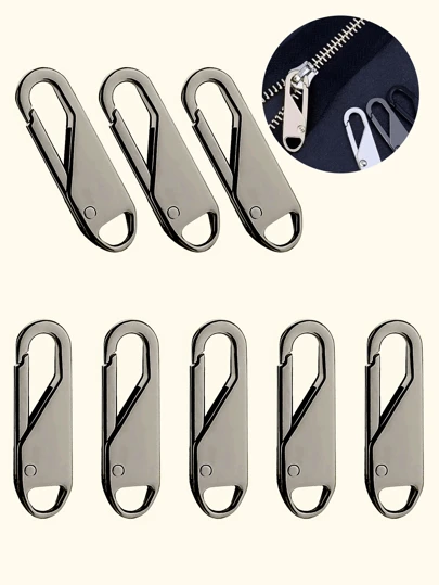 8pcs/1pc Metal Zipper Puller Instant Zipper Repair Kit, Suitable For Zippers Of Backpacks, Suitcases, Down Jackets, Boots