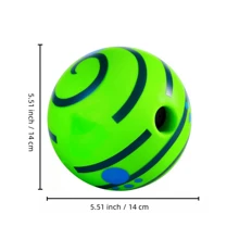互動式狗玩具,滾動或搖動時發出有趣的笑聲,寵物最懂 - 綠色 - 查看 11