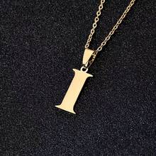 1條經典男士26個鍍金英文字母韓國版簡約項鍊 - 26個字母[金色] - 查看 27