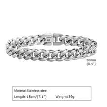 1 Stück minimalistisches Edelstahl Panzerkette Armband, Silber/Gold/Schwarz, modisches Geschenk für den besten Freund des Mannes