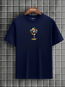 Men T-Shirts - 藏蓝色 - 查看 1