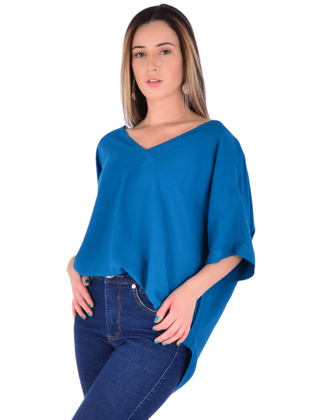 Women Blouses - Màu xanh ngọc - Xem 1