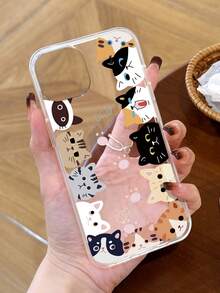 1 件透明貓咪圖案 Iphone 保護殼 - 彩色 - 查看 2