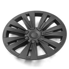 4PCS Wheel Covers For 2020-2023 Tesla Y 19-Inch ABS Hubcap Rim Protectors Whirlwind-Shaped Wheel Trim Covers By IKON MOTORSPORTS. - Model X Gaya Kotak-kotak - Hitam Matte - View 6