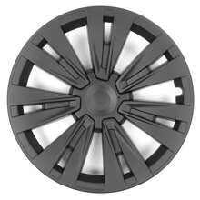 4PCS Wheel Covers For 2020-2023 Tesla Y 19-Inch ABS Hubcap Rim Protectors Whirlwind-Shaped Wheel Trim Covers By IKON MOTORSPORTS. - Model X Gaya Kotak-kotak - Hitam Matte - View 3