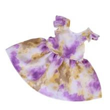 1件適用於18英寸美國娃娃的娃衣，適用於43cm重生娃娃 - 彩色 - 查看 4