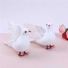1pc Peace Dove Ornament, Home Decoration, Props For Outdoor Photography, Crafts - White - View 1
