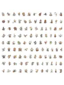 72pcs Cute Dog Series Decorative Stickers For Phone Cases, Notebooks, Laptops, Helmets, Skateboards Waterproof Creative Decals Back To School