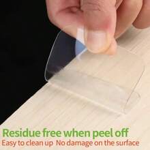 10pcs Strong Double Sided Tape, Heavy Duty & Traceless Removable Transparent Tape, For Nanoadhesive & Carpet, Picture Hanging, Home Use - Clear - View 5