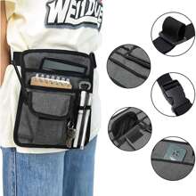 Sarcia Server Pouch Restaurant Waist Money Apron Bag With Adjustable Belt Buckle For Waitress Waiter Small,Gray - Grey - View 5