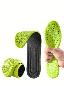 一双柔软高弹运动鞋垫，透气减震鞋垫，男女童通用；情人节心形女士T恤；情人节心形装饰针织衫；保暖；闺蜜节；小狗；嘉年华；鞋子；春夏精选；伴娘礼物；房间；卧室装饰；海滩；旅行；男士；女士；度假；可爱小物 - 黑色 - 查看 1