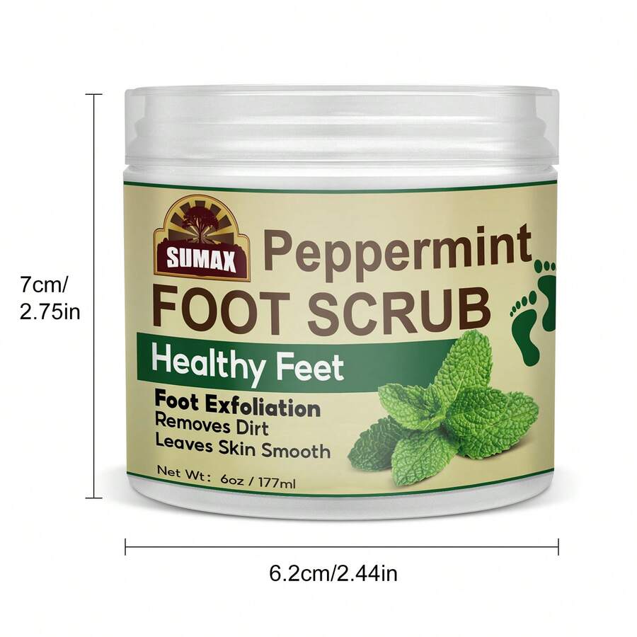 Peppermint Foot Scrub Contains Tea Tree Mint Extract For The Body's