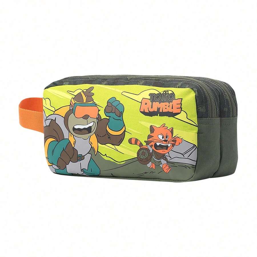 TOTTO Brawlmaster Cartoons School Pencil Case 8x12x23 Cm Exterior: Polyester 100%. - 黃色 - 查看 1