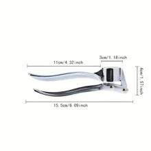 1入組蒜頭搗碎器，鋅合金手動蒜頭搗碎器，蒜泥機，餐廳廚房小工具 - 銀色 - 查看 2