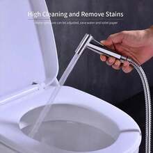 3pcs Toilet Bidet Spray Kit High-Pressure Boosting Spray Head 304 Stainless Steel For Bathroom Use Bathroom Accessories Bathroom Tools - Silver - View 4