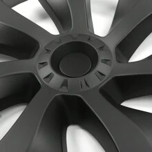 4PCS Wheel Covers For 2020-2023 Tesla Y 19-Inch ABS Hubcap Rim Protectors Whirlwind-Shaped Wheel Trim Covers By IKON MOTORSPORTS. - Cyclone Style - Matte Black - View 9