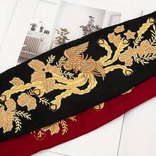 1件女士刺绣多功能腰带，装饰连衣裙腰带，时尚中国结款式，适合成熟休闲面料，束腰带，波西米亚风 - 打結款 - 查看 7