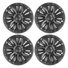 4PCS Wheel Covers For 2020-2023 Tesla Y 19-Inch ABS Hubcap Rim Protectors Whirlwind-Shaped Wheel Trim Covers By IKON MOTORSPORTS. - Kiểu Uberturbine - Đen mờ - Xem 3