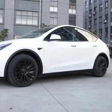 4PCS Wheel Covers For 2020-2023 Tesla Y 19-Inch ABS Hubcap Rim Protectors Whirlwind-Shaped Wheel Trim Covers By IKON MOTORSPORTS. - Kiểu Uberturbine - Đen mờ - Xem 7