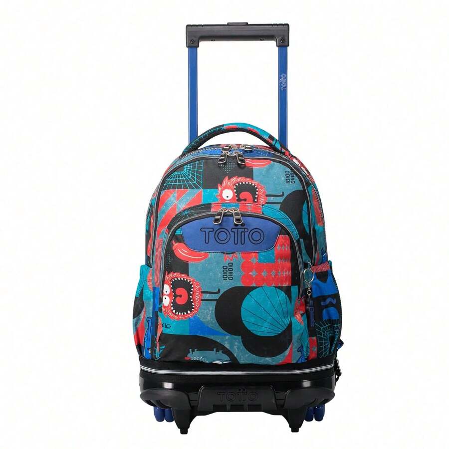 TOTTO School Backpack Detachable Wheels Cyber Monsters Chalk 18x45x32 Cm Exterior: Polyester:90% Polyvinyl Chloride:10% Lining: Polyester:100% - 彩色 - 查看 1