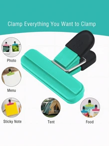 Fermagli per sacchetti di patatine, 15 cm di dimensione grande, assortiti nei colori, pinze di plastica resistenti per sigillare snack e alimenti, forniture scolastiche per il rientro a scuola - Multicolore - Visualizzare 4