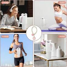 Phụ kiện bùa chữ cái cho cốc, bùa tay cầm chữ tên ID cho cốc thủy tinh 30 40oz, hình tròn có trang trí hình bướm bùa nhận dạng ban đầu (màu hồng), quà tặng Ngày của Mẹ - Bướm hồng & Hồng - Xem 2