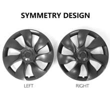 4PCS Wheel Covers For 2020-2023 Tesla Y 19-Inch ABS Hubcap Rim Protectors Whirlwind-Shaped Wheel Trim Covers By IKON MOTORSPORTS. - 對稱設計風格-青銅色 - 查看 2