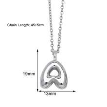 1入組極簡銀色泡泡26個字母墜飾項鍊,適合女性的首飾 - 銀色 - 查看 4