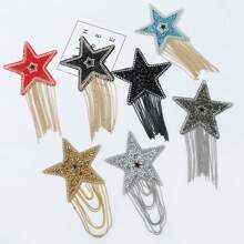 1/5/Pc 新款流苏五角星水钻布贴 服装装饰贴 手工DIY钻石贴布贴 鞋子、帽子、牛仔裤、女裙、T恤、夹克 送小礼物 - 彩色 - 查看 12