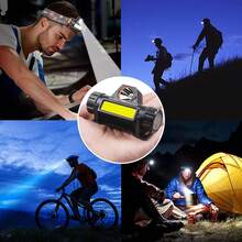 LED Head Lamp Headlamp Light Miner Flashlight Waterproof USB Rechargeable Adjustable Lighting Headlamp Front Flashlight For Hiking, Camping, Fishing, Running